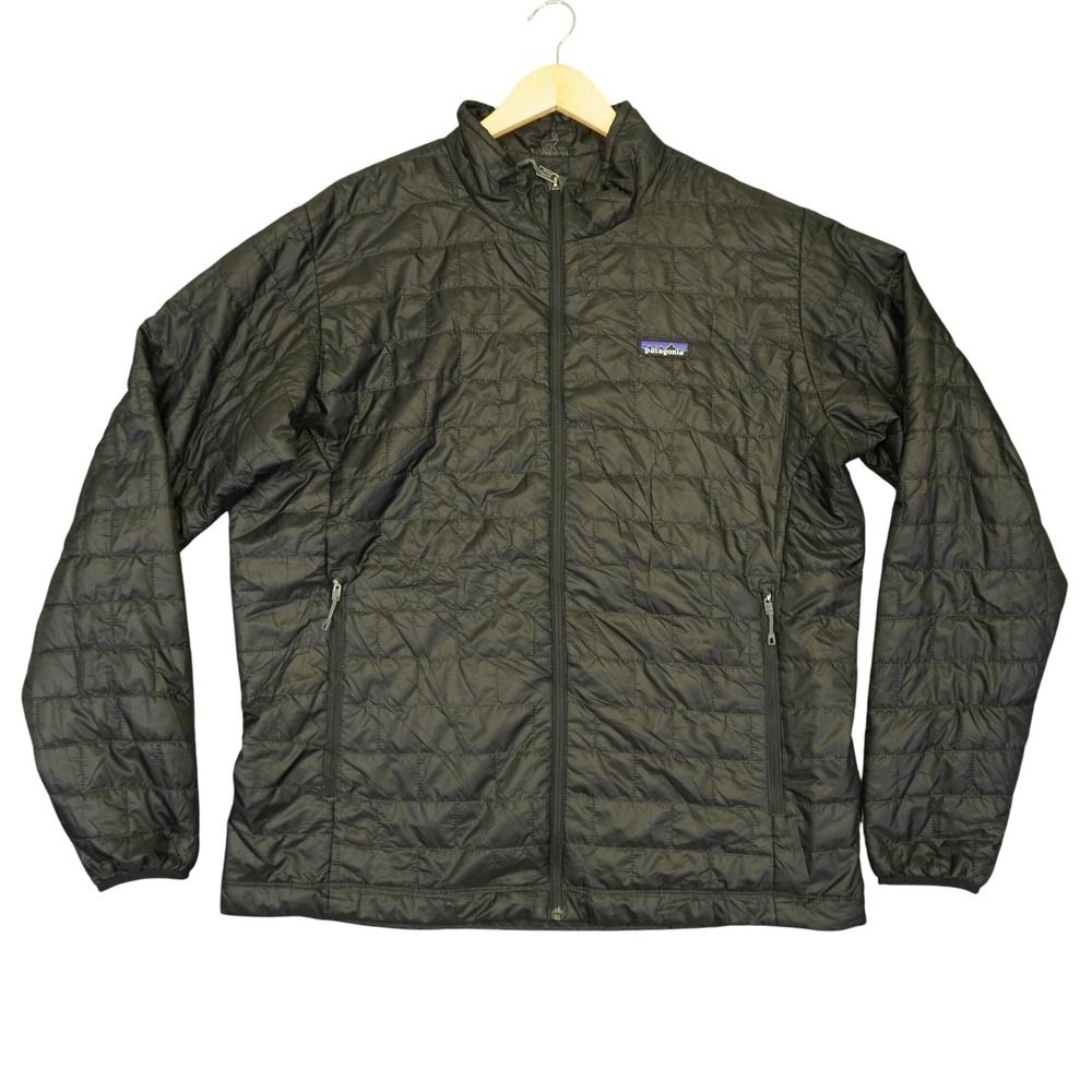 Patagonia Nano Puff Jacket Mens XL Black Full Zip Insulated Puffer Primaloft